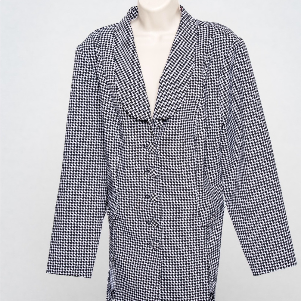 Allison Woods Black and White Overcoat